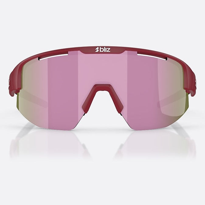 Bliz Matrix Small solglasögon i rött med rosa-gul lins och logotyp