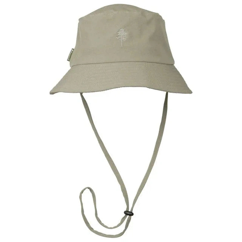 Ljusbeige InsectSafe bucket hat mot vit bakgrund med trädetalj