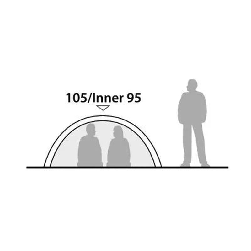 Robens Goshawk tunneltält 2EX höjdprofil med innerhöjd 95 cm för två personer