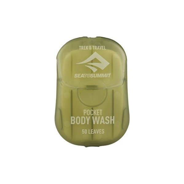 Sea to Summit Pocket Body Wash förpackning med gröna tvålblad