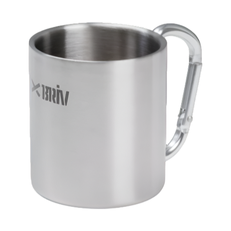 Slitstark mugg med karbinhake och logotyp