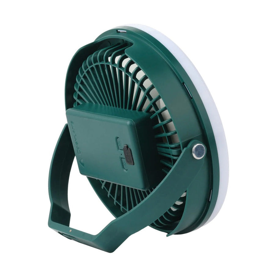 Campingfläkt med ljus