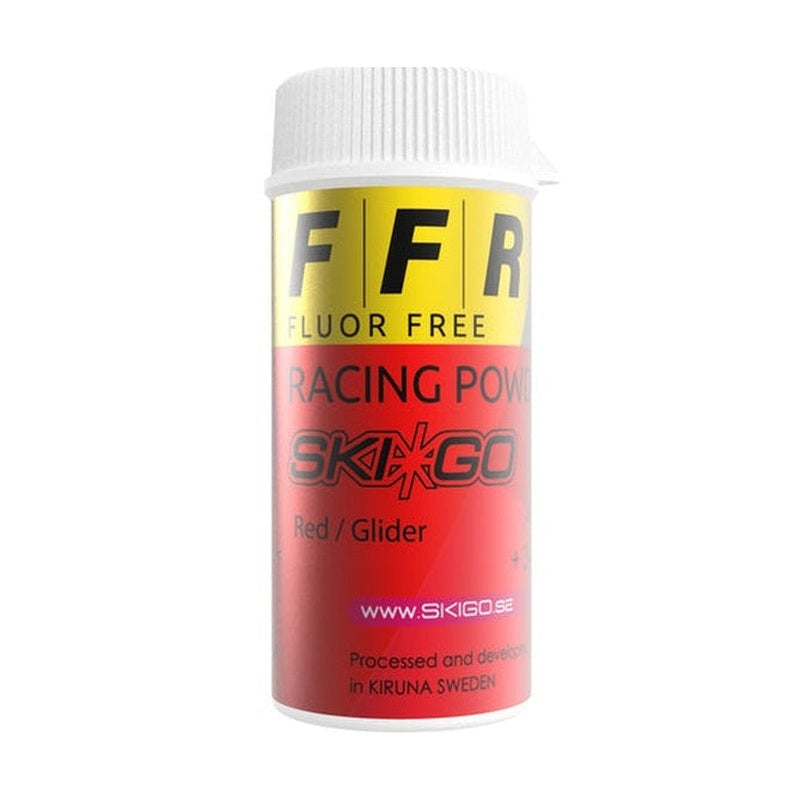 FFR Racing Powder Red glidvalla i vit dos med gul-röd etikett
