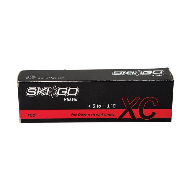 Skigo XC Klister Red förpackning, fluorfritt fästklister +5 till +1°C