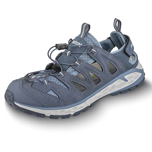 Gråblå Meindl Brindisi dam-sandal med Comfort fit, Speed-Lacing och justerbar hälrem