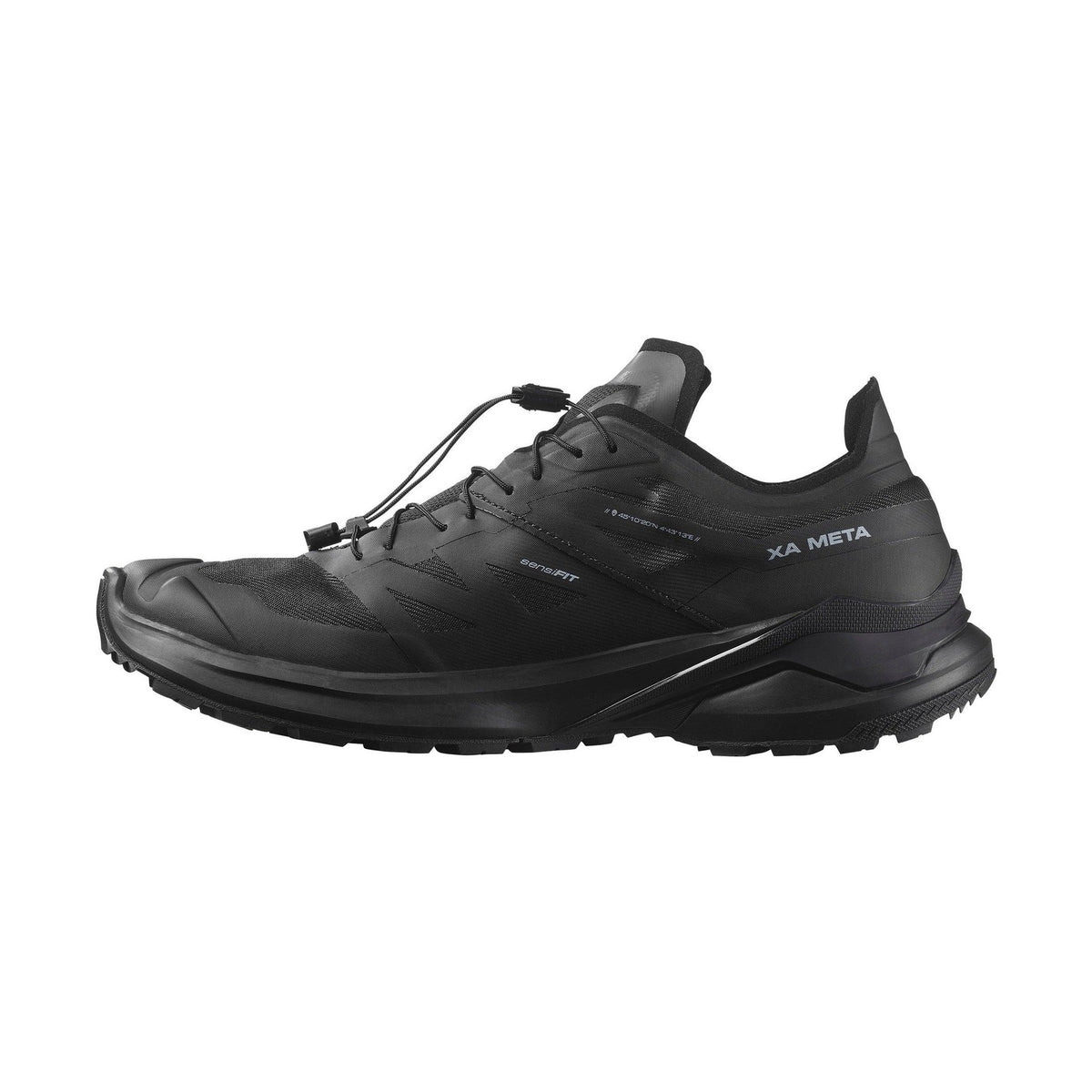 Svart Salomon XA Meta GTX vandringssko sidoprofil med GORE-TEX