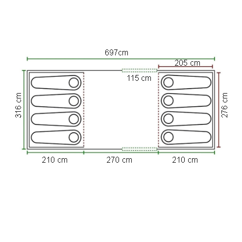 Tärnö tunneltält 6-8 p - 2:a sortering