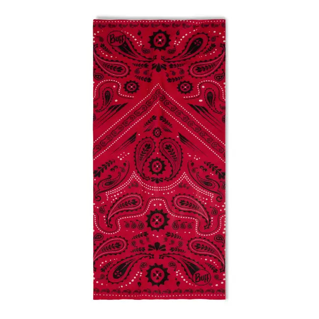 Röd Buff Original Ecostretch med paisley-mönster platt