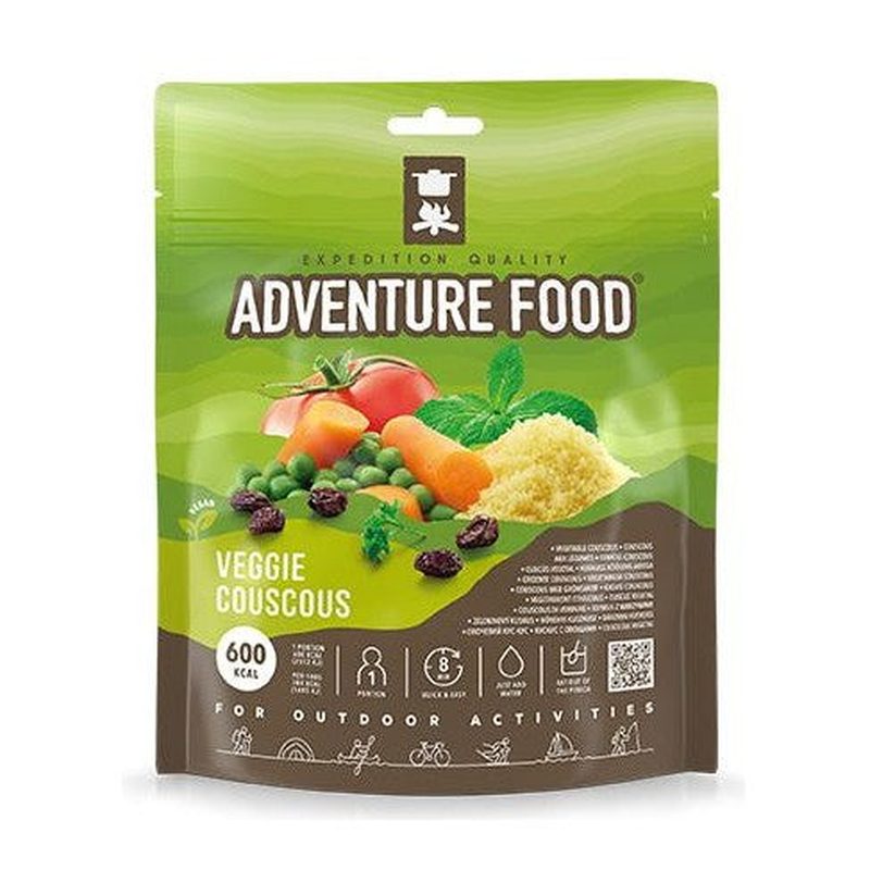 Veggie Couscous frystorkad mat förpackning med grönsaker och couscous
