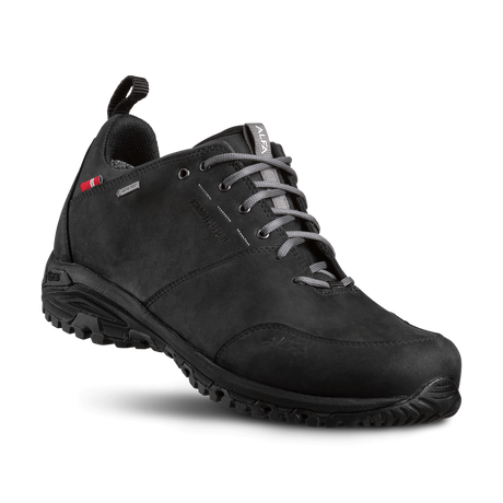 Svarta vattentäta vandringsskor i nubuck med GORE-TEX