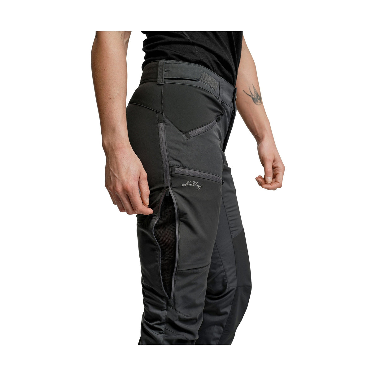 Makke High Waist Curved Pants Short Vandringsbyxor Dam