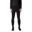 Framsida av svarta Houdini Drop Knee Power Tights II med elastiskt midjeband