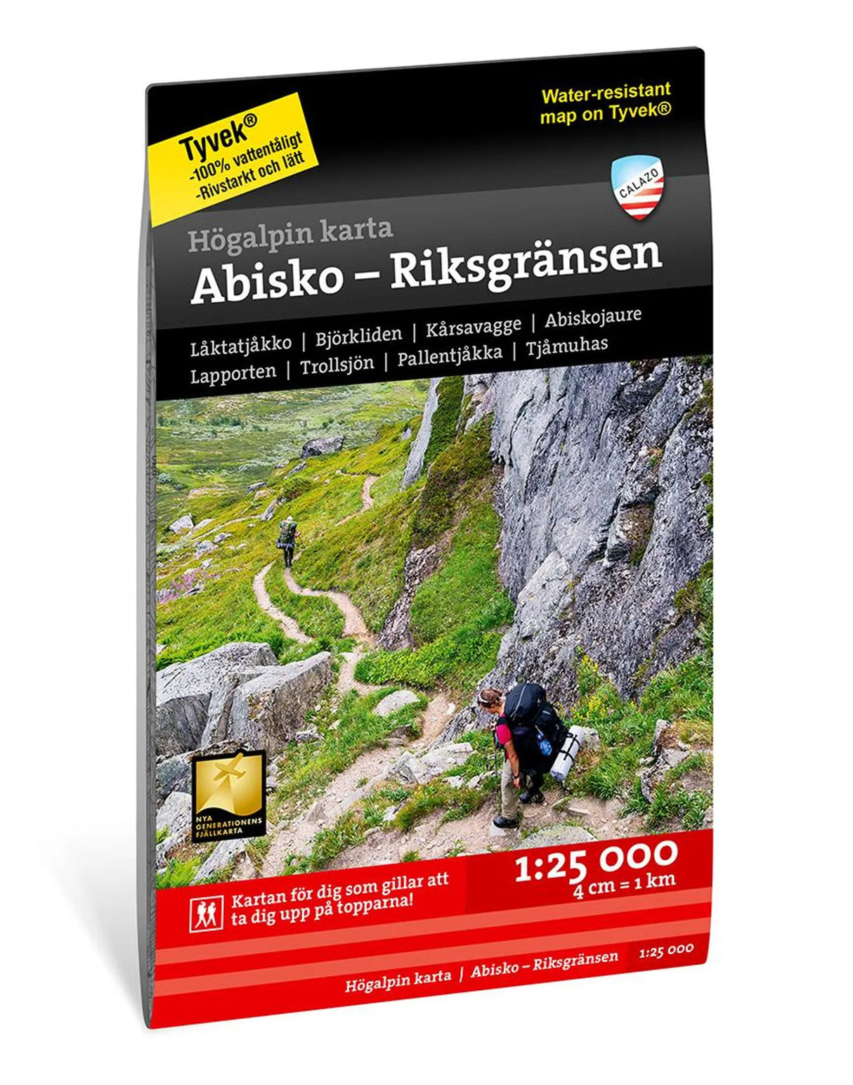 Högalpin karta Abisko, Björkliden Riksgränsen