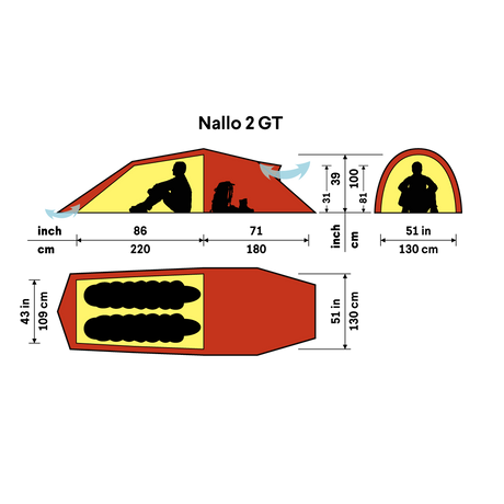 Hilleberg Nallo GT 2p planritning