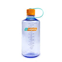 Nalgene 1L vattenflaska klarblå med orange lock och handtag