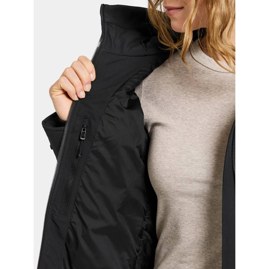 Helle Parka W Dark Black Detail3