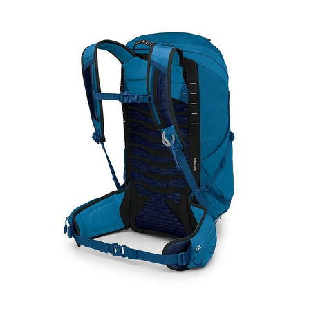 Blå Osprey Talon 26 vandringsryggsäck med AirScape™ mesh-ryggpanel och axelremmar